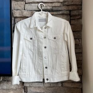 Everlane white denim jacket